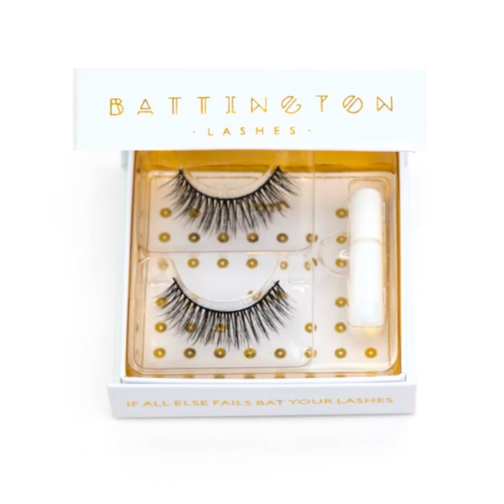 Battington Beauty | 3D Monroe Silk Lashes w/ Glue | Multi-use | NIB